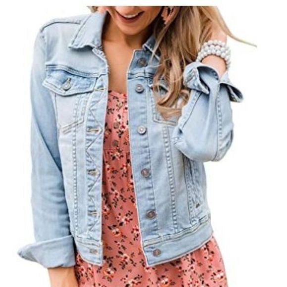 LookbookStore Women's Long Sleeves Jean Jackets - Picture 1 of 4
